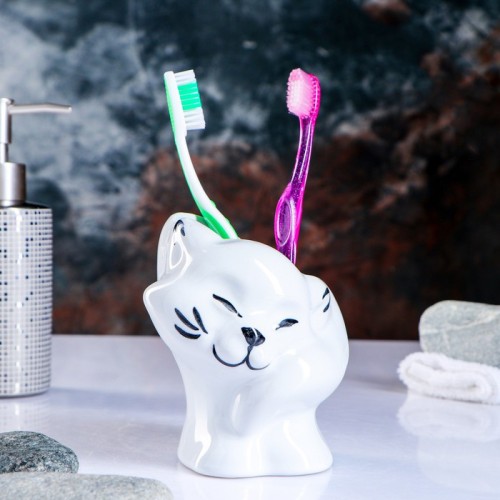 Стакан для зубных щеток "Кошка" - купить в Центре сантехники Ундина, г. Саранск