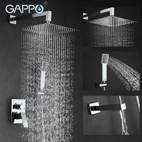 Смеситель для ванны GAPPO G7102 встроенный                                                 								